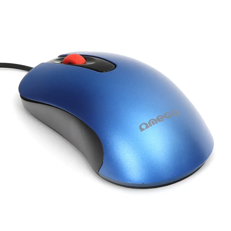 ⁨OMEGA MYSZ MOUSE 1000DPI BLUE [45267]⁩ w sklepie Wasserman.eu