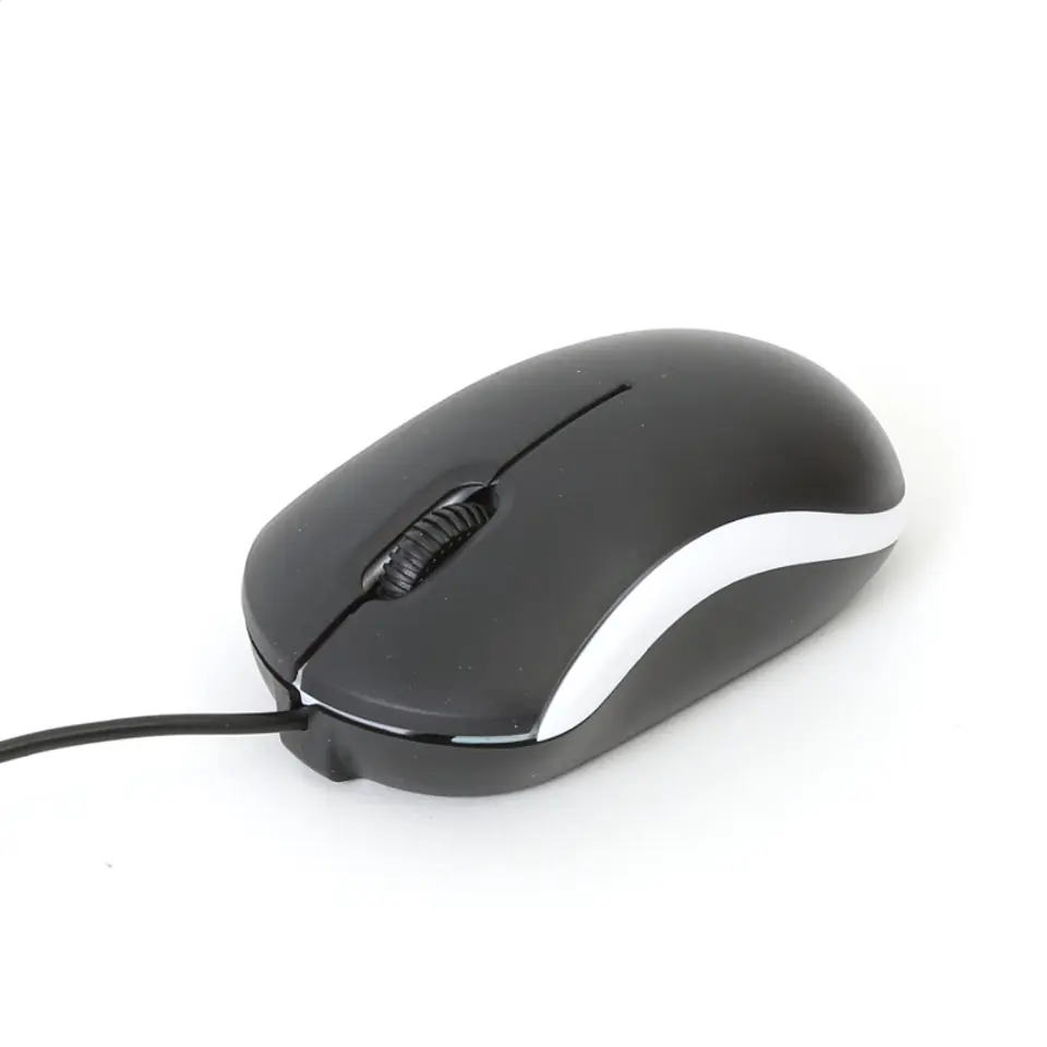 ⁨OMEGA MOUSE MYSZ OPTICAL 3D 1000DPI VALUE LINE V2 BLACK WHITE [43212]⁩ w sklepie Wasserman.eu