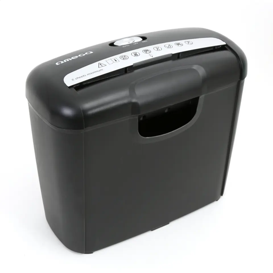 OMEGA PAPER SHREDDER ONP601S STRIP CUT 6 SHEETS P-2 10L 42105 at Wasserman.eu