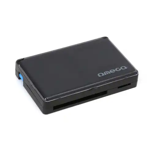 ⁨OMEGA CARD READER CZYTNIK KART PAMIĘCI microSDHC SDHC SDXC CF USB 3.0 + BOX [42848]⁩ w sklepie Wasserman.eu