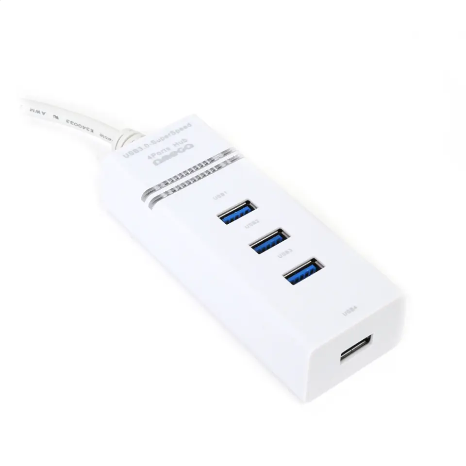 ⁨OMEGA USB 3.0 HUB 4 PORT WHITE [42463]⁩ at Wasserman.eu