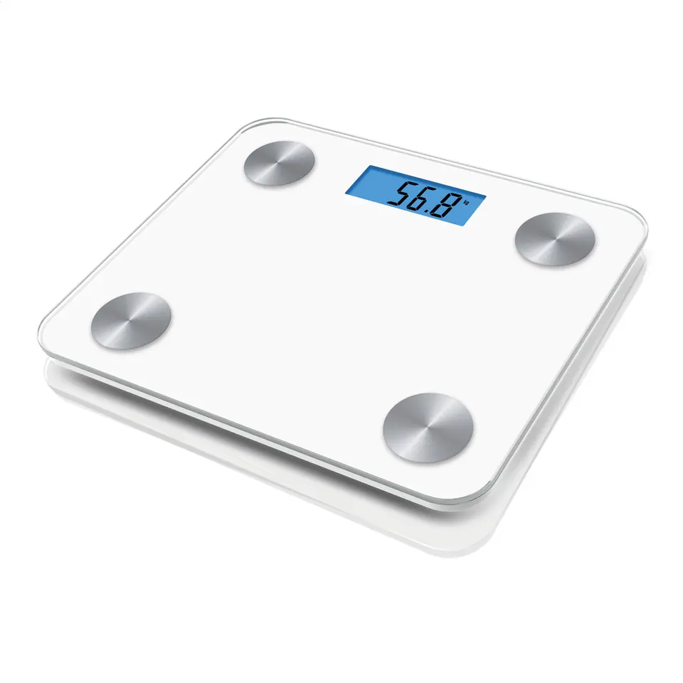 ⁨PLATINET WAGA BATHROOM SMART BODY SCALE 180KG 28x28CM WITH APP BLUETOOTH WHITE 44839⁩ w sklepie Wasserman.eu