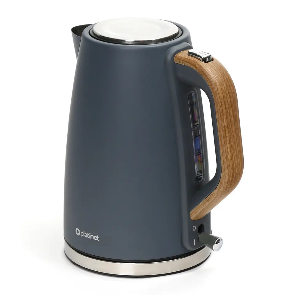 ⁨PLATINET ELECTRIC KETTLE CZAJNIK ELEKTRYCZNY VELVET WOODEN GRAY [45464]⁩ w sklepie Wasserman.eu