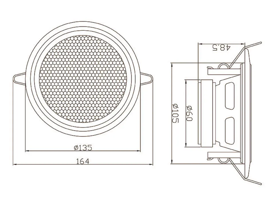 ⁨Loud. ceiling WS-135 100mm 15W/8ohm⁩ at Wasserman.eu