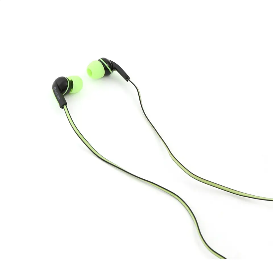 ⁨PLATINET IN-EAR EARPHONES  SŁUCHAWKI+ MIC SPORT PM1031 GREEN [42943] TE⁩ w sklepie Wasserman.eu