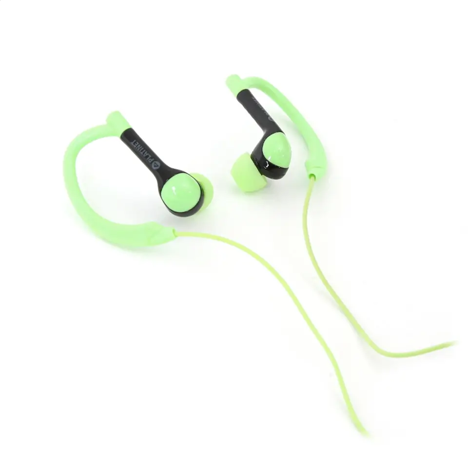 ⁨PLATINET IN-EAR EARPHONES  SŁUCHAWKI+ MIC SPORT PM1072 GREEN [42940] TE⁩ w sklepie Wasserman.eu