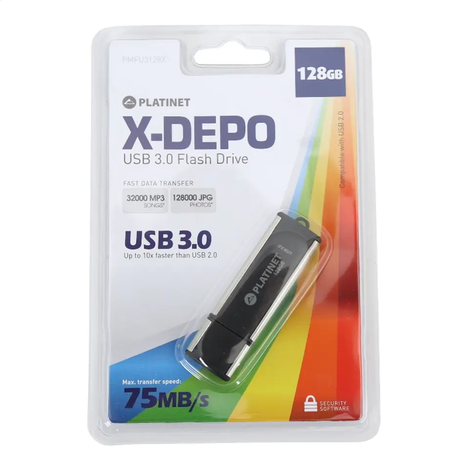 ⁨PLATINET PENDRIVE USB 3.2 X-DEPO 128GB [42287]⁩ w sklepie Wasserman.eu