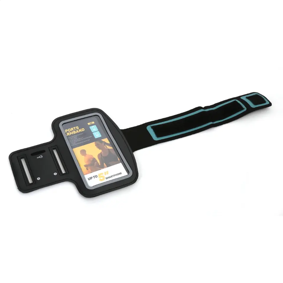 ⁨PLATINET SPORTOWA OPASKA NA SMARTPHONE NA RAMIĘ/ SPORT ARMBAND BLACK 42053⁩ w sklepie Wasserman.eu