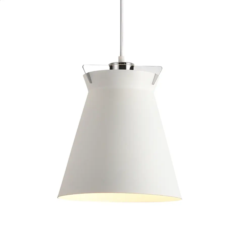 ⁨PLATINET PENDANT LAMP LAMPA SUFITOWA  NIKE P161028 E27 METAL WHITE 26x28 [44019]⁩ w sklepie Wasserman.eu