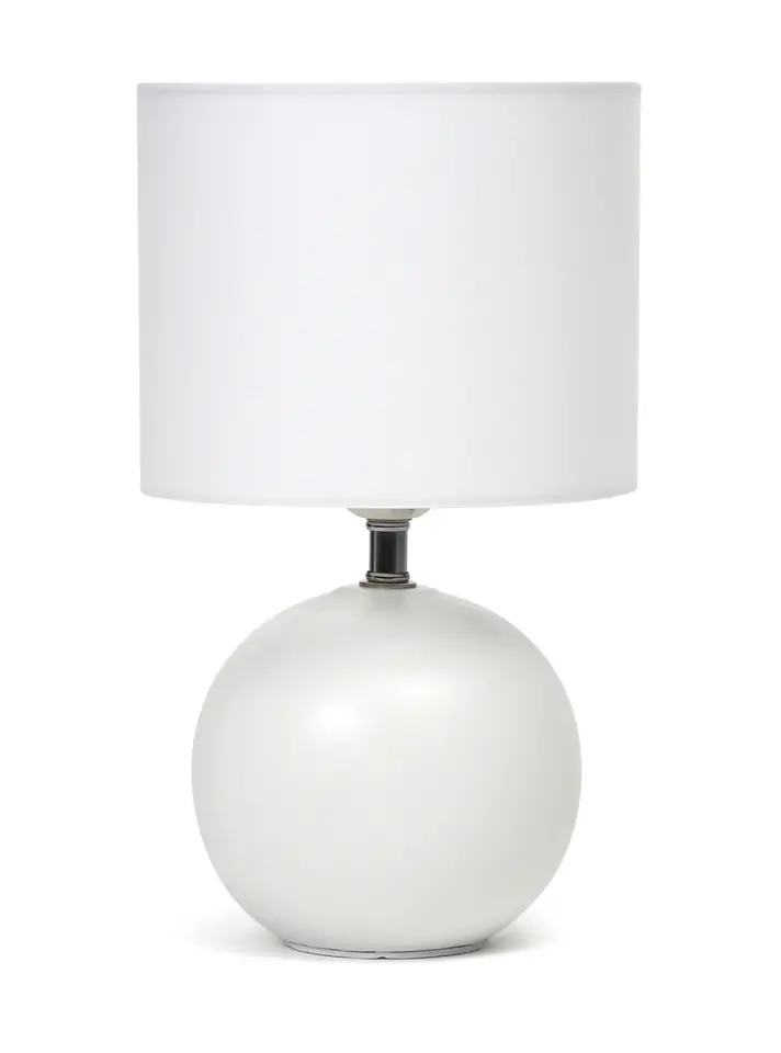 ⁨PLATINET TABLE LAMP LAMPA STOŁOWA E27 25W CERAMIC ROUND BASE 1,5 M CABLE WHITE [45671]⁩ w sklepie Wasserman.eu
