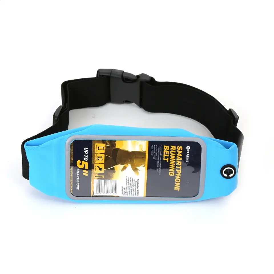 ⁨PLATINET SPORTOWY PAS DO BIEGANIA Z OKNEM NA SMARTPHONE / SPORT WAIST BAG WITH SMARPTHONE WINDOW BLUE [43713]⁩ w sklepie Wasserman.eu