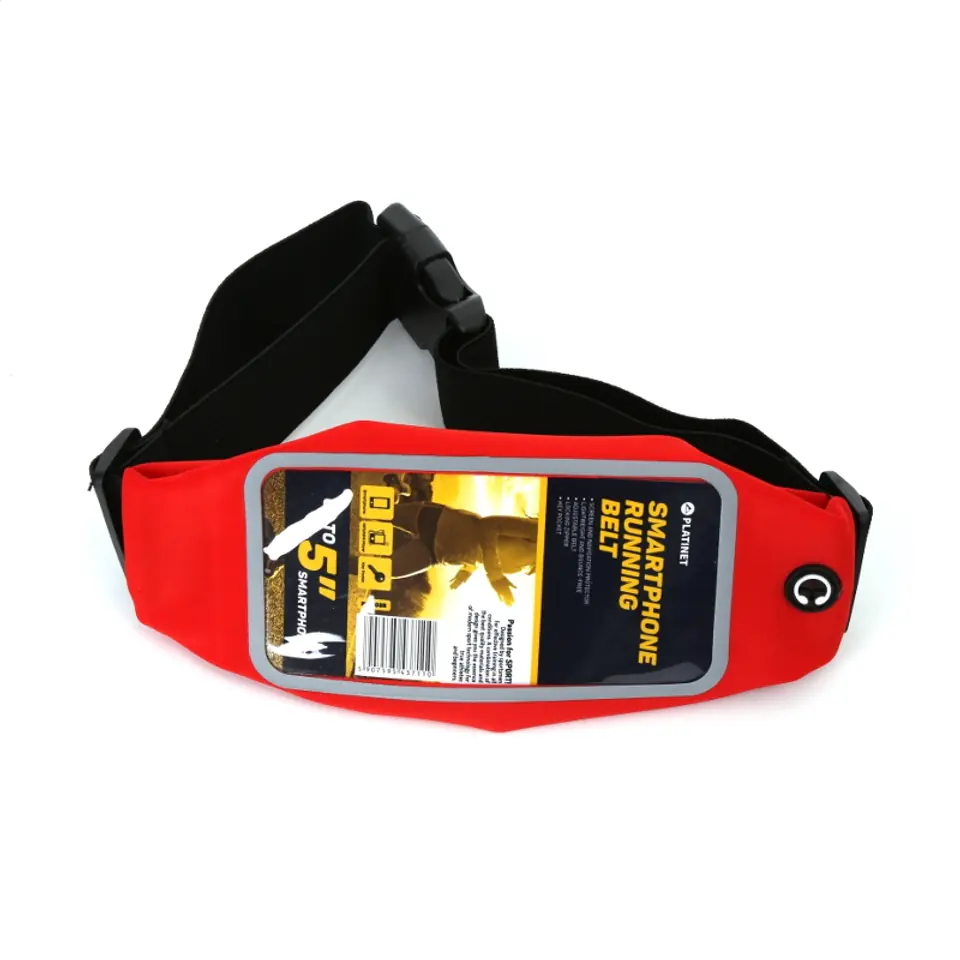 ⁨PLATINET SPORTOWY PAS DO BIEGANIA Z OKNEM NA SMARTPHONE / SPORT WAIST BAG WITH SMARPTHONE WINDOW RED [43711]⁩ w sklepie Wasserman.eu