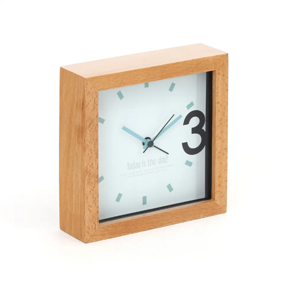 ⁨PLATINET ALARM CLOCK ZEGAR BUDZIK WOODEN APRIL 13cm [43623] TE⁩ w sklepie Wasserman.eu