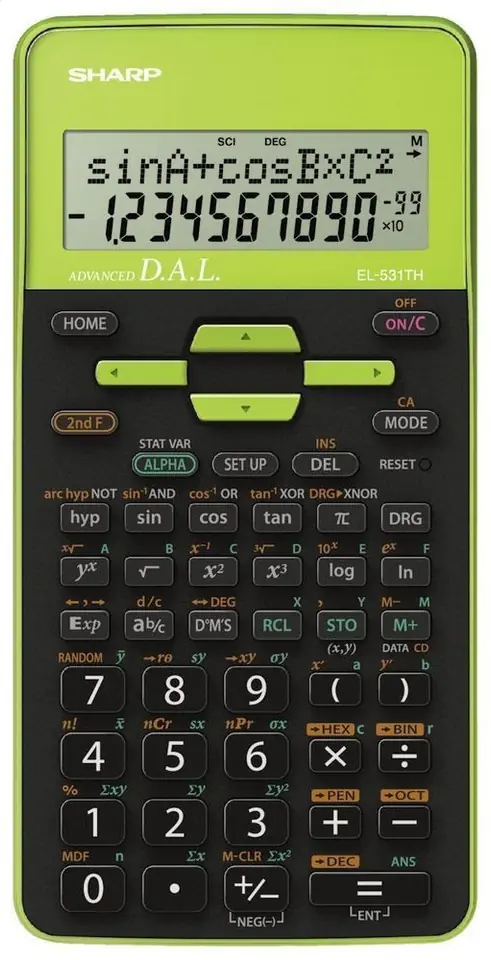 ⁨SHARP CALCULATOR SCIENTIFIC BLISTER GREEN  EL531THBGR⁩ w sklepie Wasserman.eu