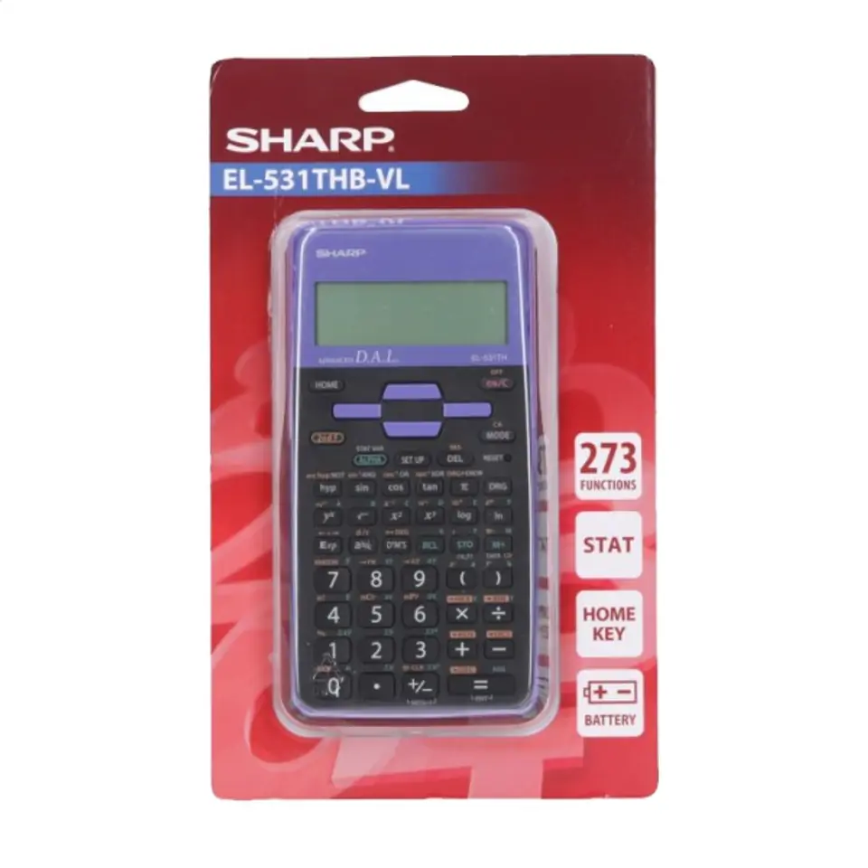 ⁨SHARP CALCULATOR SCIENTIFIC BLISTER VIOLET EL531THBVL⁩ w sklepie Wasserman.eu