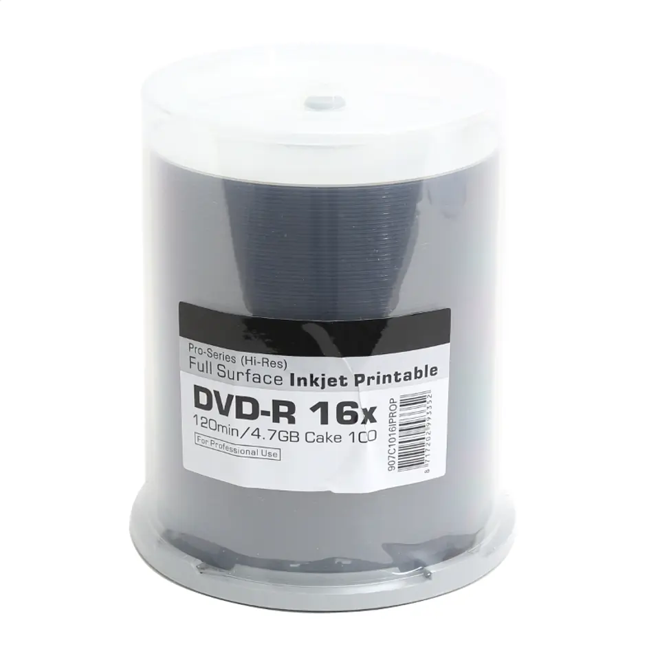 ⁨TRAXDATA DVD-R 4,7GB 16X PRO HI-RES WHITE INK-PRINT CAKE*100 907C1016IPROP⁩ at Wasserman.eu