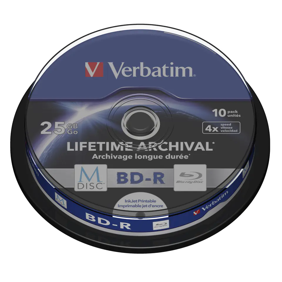 ⁨BD-R VERBATIM 25 GB 4x Spindel 10 pcs⁩ at Wasserman.eu