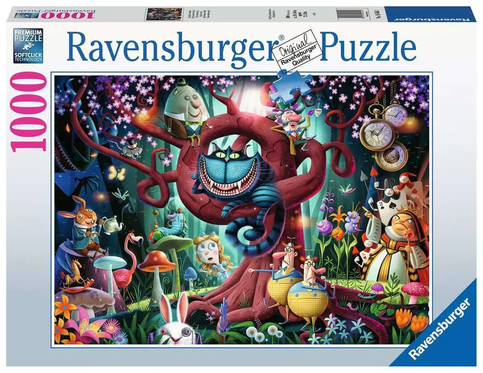 ⁨Puzzle 2D 1000 elements: Almost everyone is crazy (Alice in Wonderland)⁩ at Wasserman.eu