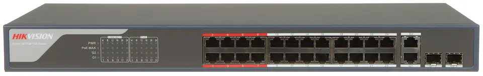 SWITCH POE DS-3E1326P-EI(V2) 24-PORTOWY SFP Hikvision w sklepie Wasserman.eu