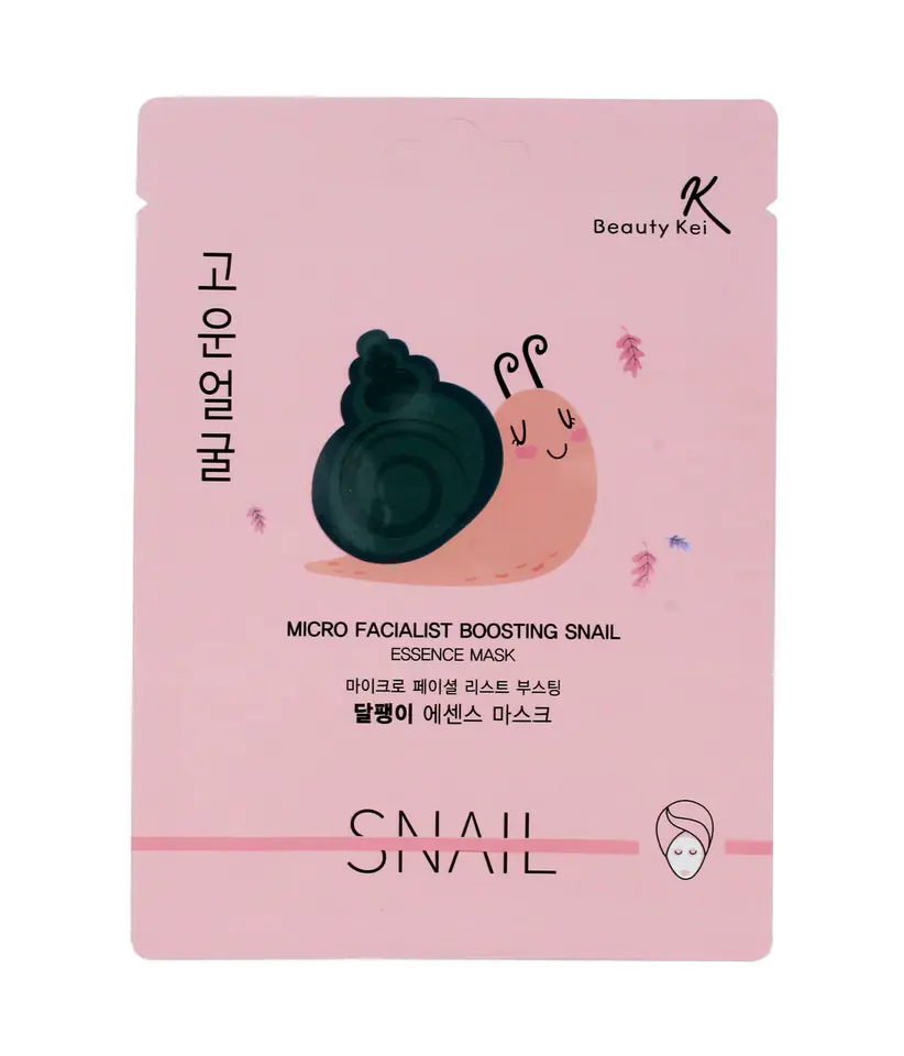 ⁨Beauty Kei Maseczka na płacie z dodatkiem śluzu ślimaka Snail 1szt⁩ w sklepie Wasserman.eu