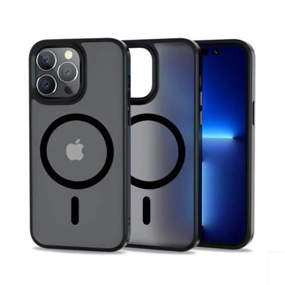 ⁨Etui IPHONE 14 PRO MAX Tech-Protect Magmat MagSafe Matte czarne⁩ w sklepie Wasserman.eu