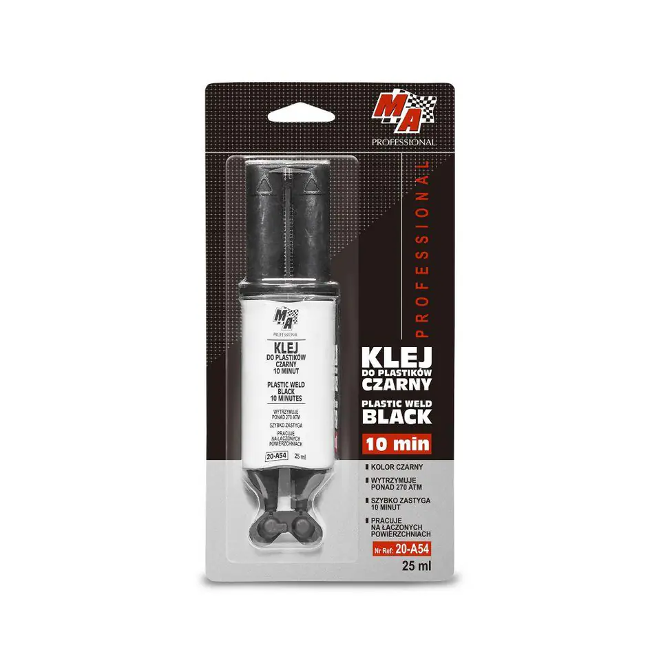 ⁨PLASTIC WELDING GLUE 10 MINUTES BLACK 25ML⁩ at Wasserman.eu