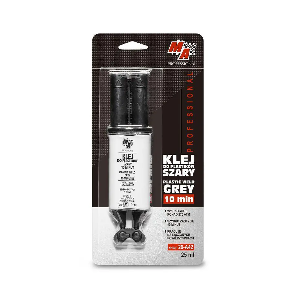 ⁨PLASTIC WELDING GLUE 10 MINUTES GREY 25ML⁩ at Wasserman.eu