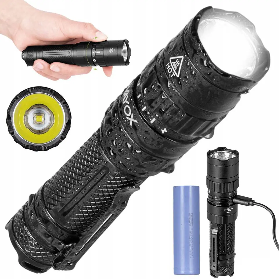 ⁨Small tactical torch 20W 1500lm VAYOX VA0077⁩ at Wasserman.eu