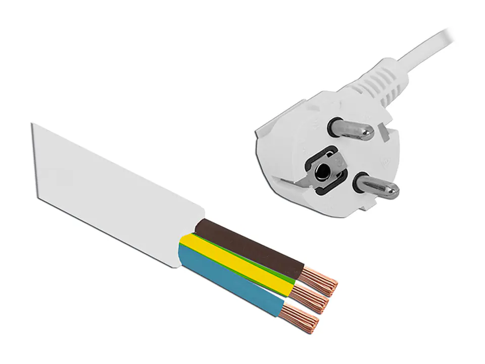 ⁨Power cable 3x1.5 white, 1.5m. (1LM)⁩ at Wasserman.eu