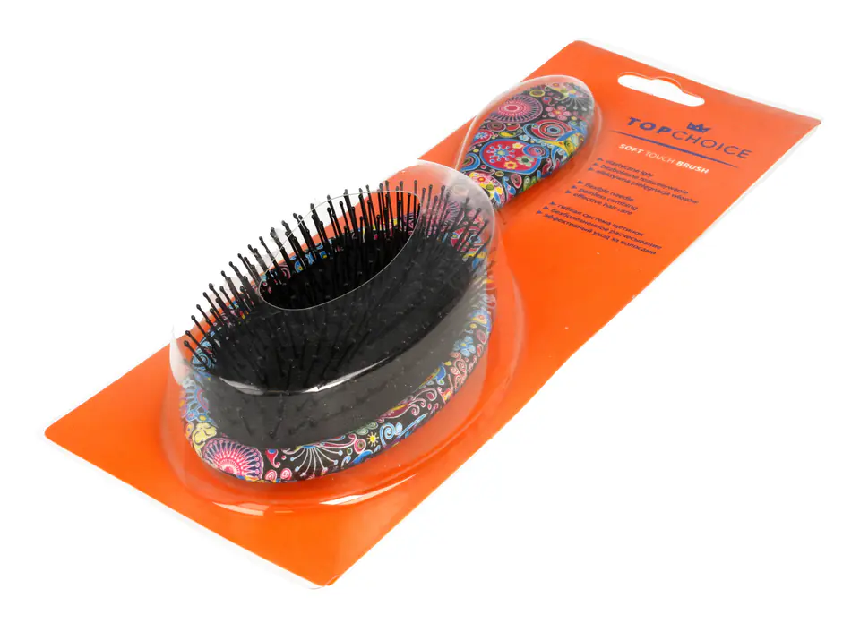 ⁨Top Choice Soft Touch Pattern Hairbrush⁩ at Wasserman.eu