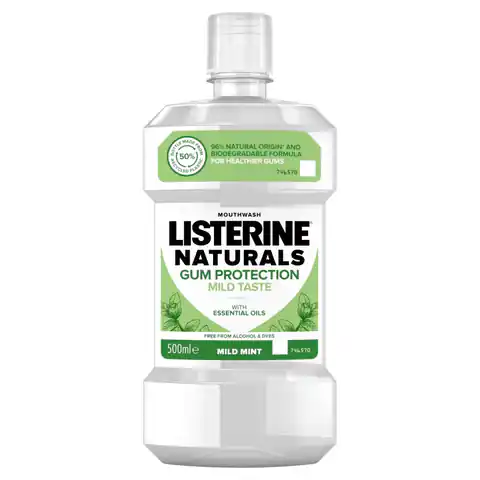 ⁨Listerine Naturals Płyn do płukania jamy ustnej Ochrona Dziąseł - Mild Mint 500ml⁩ w sklepie Wasserman.eu