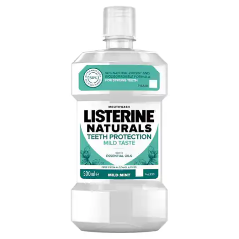 ⁨Listerine Naturals Płyn do płukania jamy ustnej Ochrona Zębów - Mild Mint 500ml⁩ w sklepie Wasserman.eu