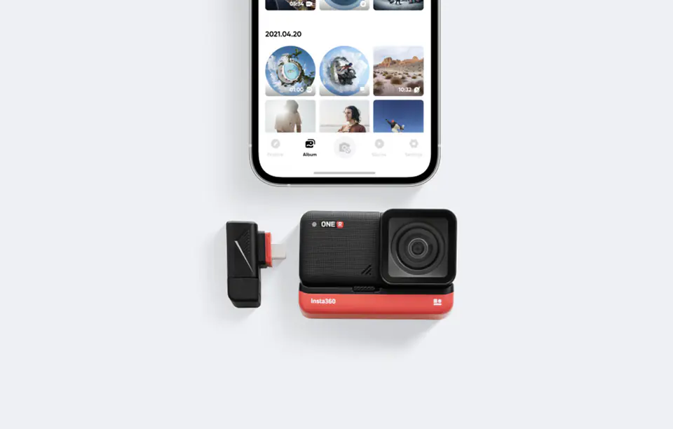 ⁨Insta360 Reader/Adapter Horizontal Version (ONE R)⁩ at Wasserman.eu