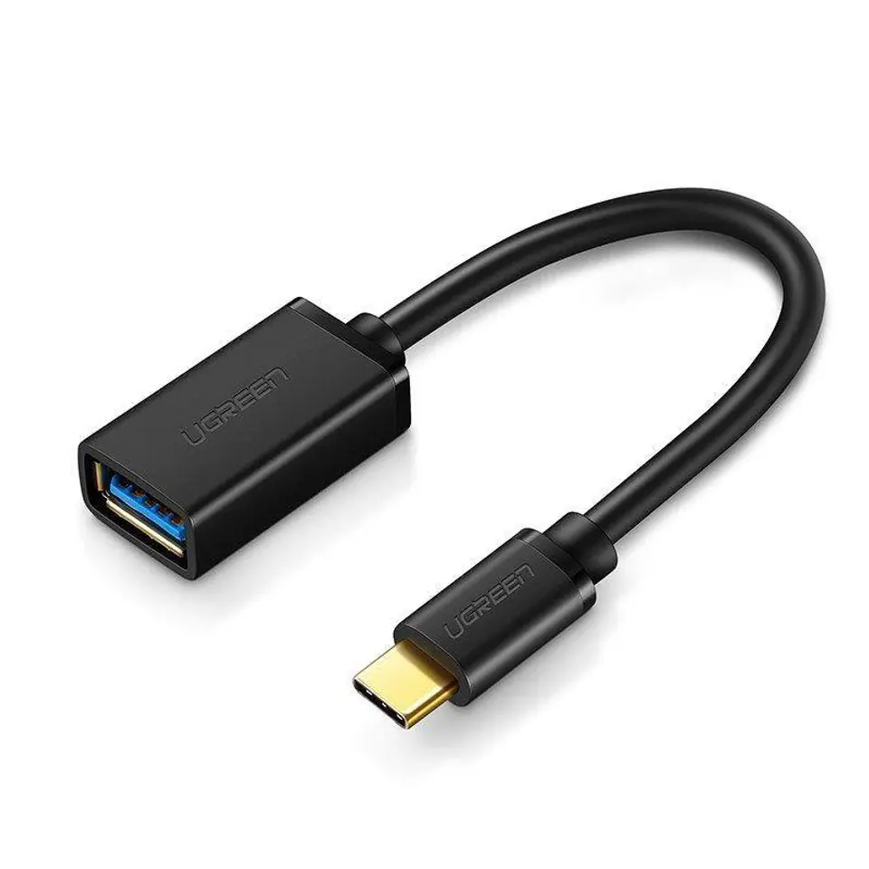 ⁨Adapter OTG USB-C 3.0 UGREEN (czarny)⁩ w sklepie Wasserman.eu