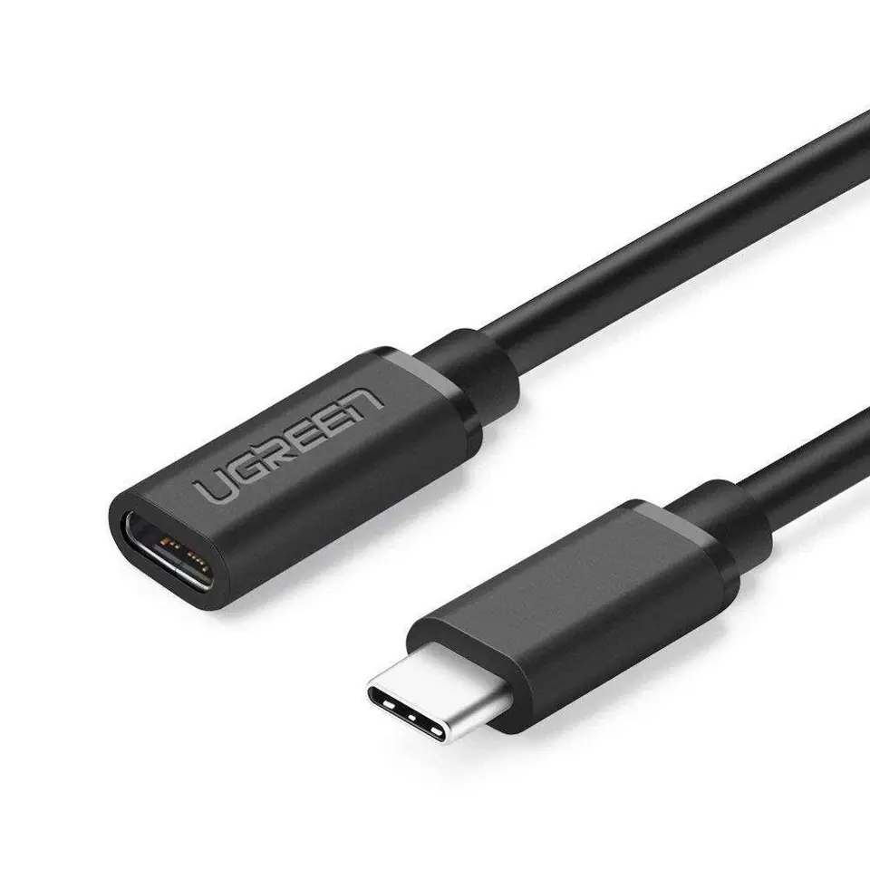 ⁨Przedłużający kabel USB-C 3.1 UGREEN, 4K, 60W, 0,5m (czarny)⁩ w sklepie Wasserman.eu