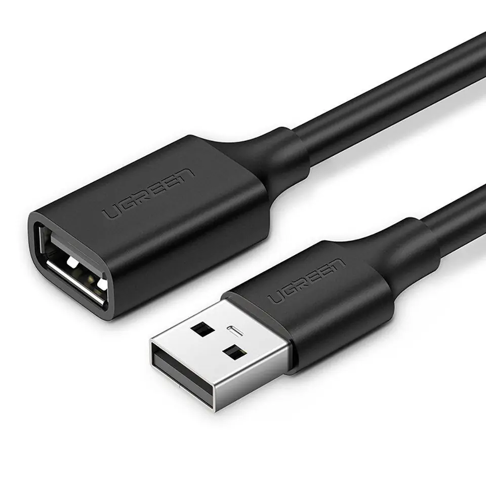 ⁨USB 2.0 extension cable UGREEN US103, 2m (black)⁩ at Wasserman.eu