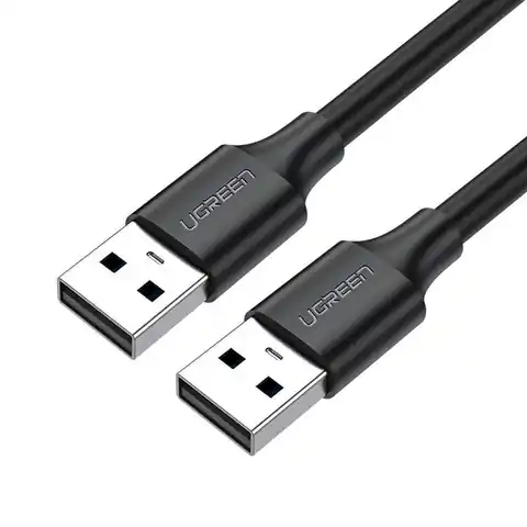 ⁨Kabel USB 2.0 A-A UGREEN US102 0.25m (czarny)⁩ w sklepie Wasserman.eu