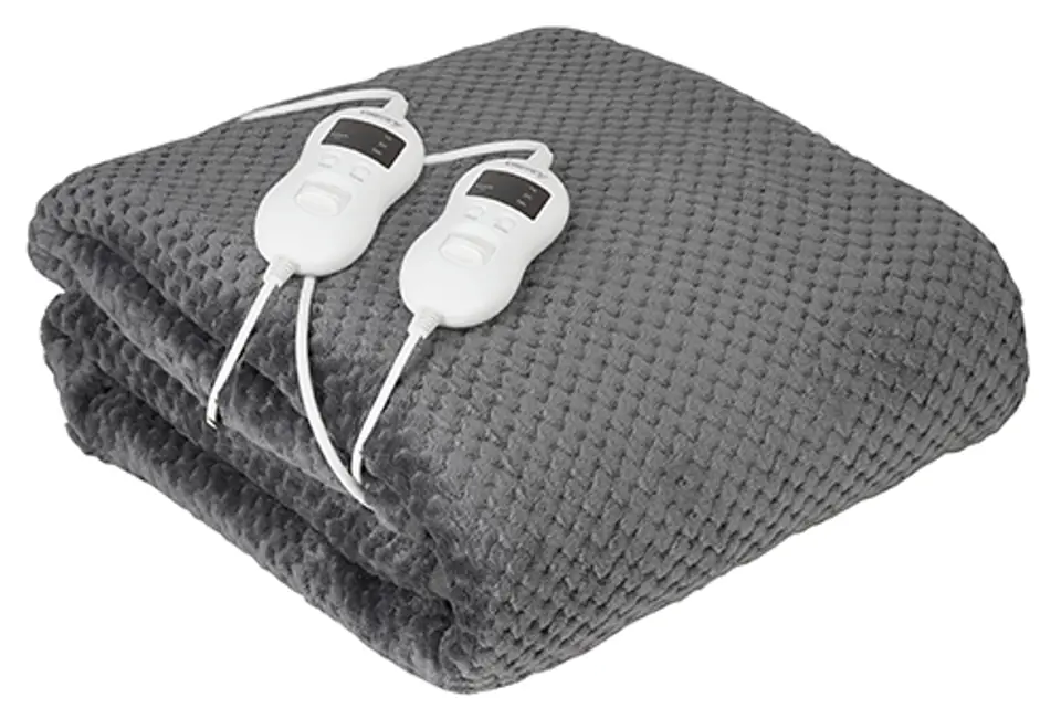 ⁨Camry CR 7417 electric blanket 2x 60 W Gray⁩ at Wasserman.eu