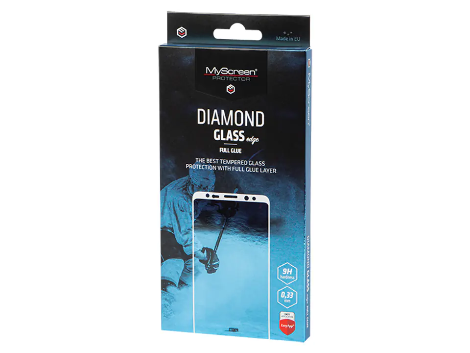 ⁨MS Diamond Glass Edge FG iPhone 7/8 czarny/black Full Glue⁩ w sklepie Wasserman.eu