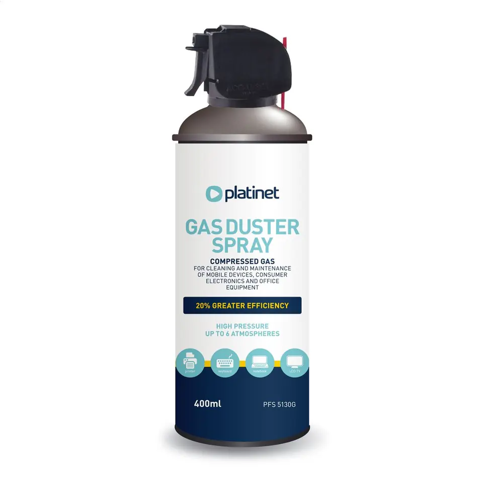 ⁨PLATINET GAS DUSTER 400ML WITH TRIGGER PFS5130G⁩ at Wasserman.eu