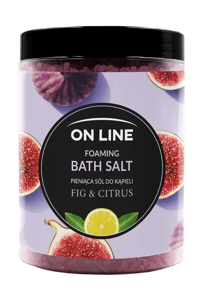 ⁨On Line Pieniąca Sól do kąpieli Fig & Citrus 1200g⁩ w sklepie Wasserman.eu