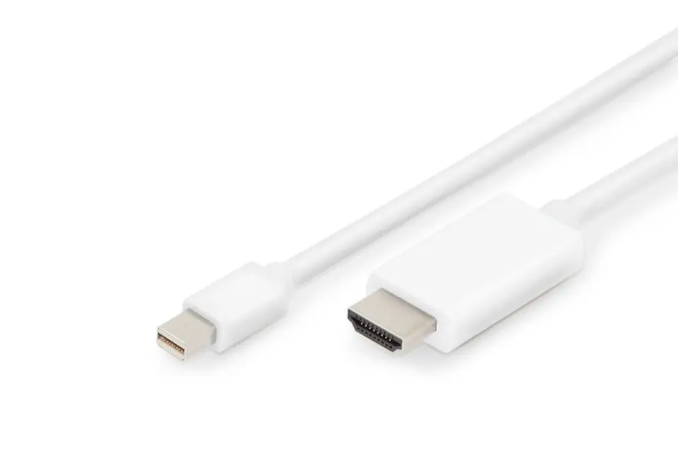 Kabel adapter Displayport 1.2 4K 60Hz UHD Typ miniDP/HDMI A M/M biały 2m w sklepie Wasserman.eu
