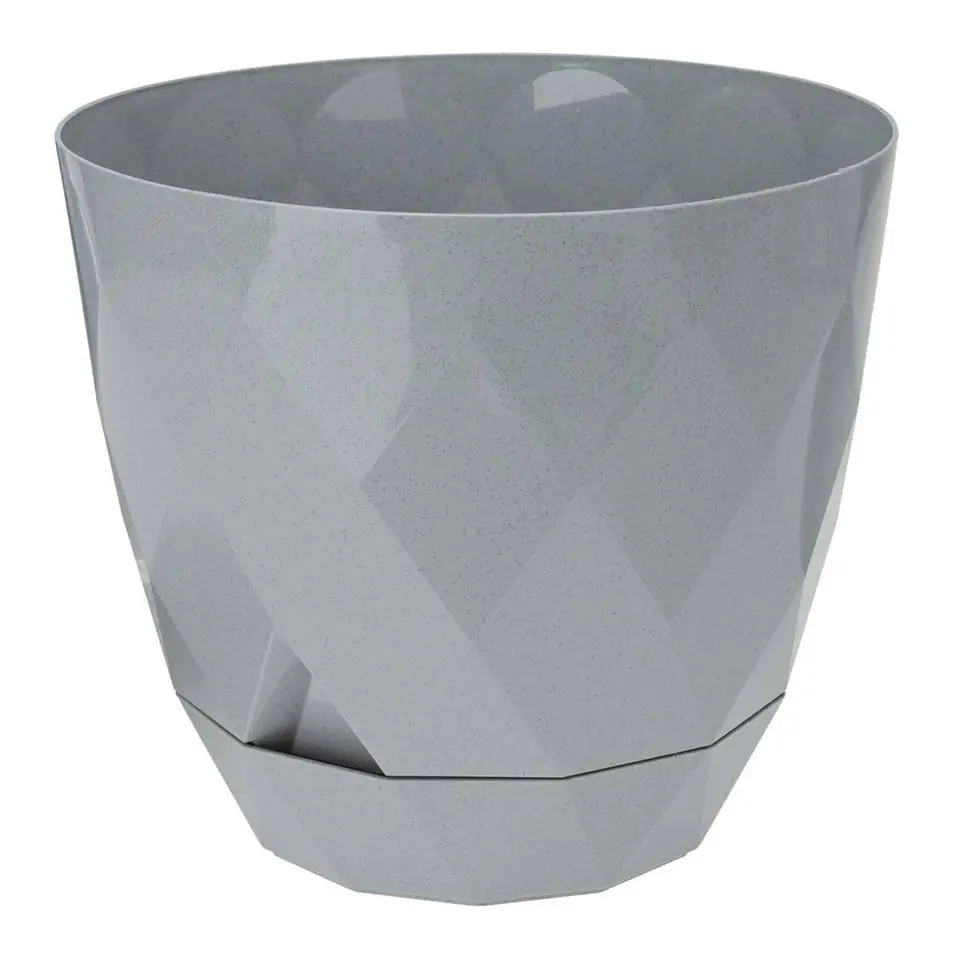Blumentopf Diamant mit Fuß grau 17cm im Wasserman.eu
