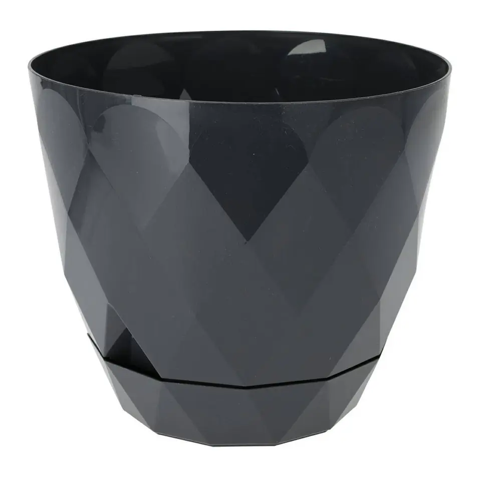 Diamanttopf mit anthrazitfarbenem Fuß 17cm im Wasserman.eu