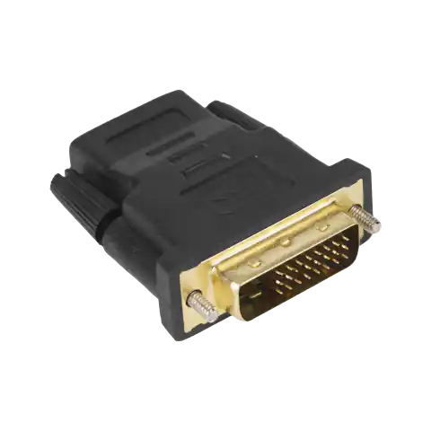 ⁨Złącze adapter wtyk DVI (24+1) dual link - gniazdo HDMI⁩ w sklepie Wasserman.eu