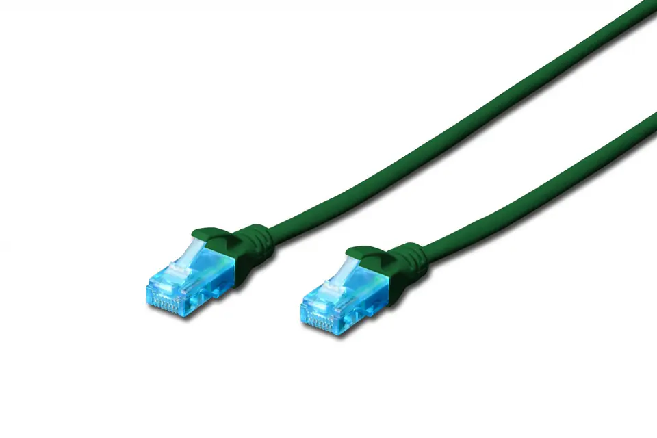 ⁨Patch cord U/UTP kat.5e PVC 5m green⁩ at Wasserman.eu