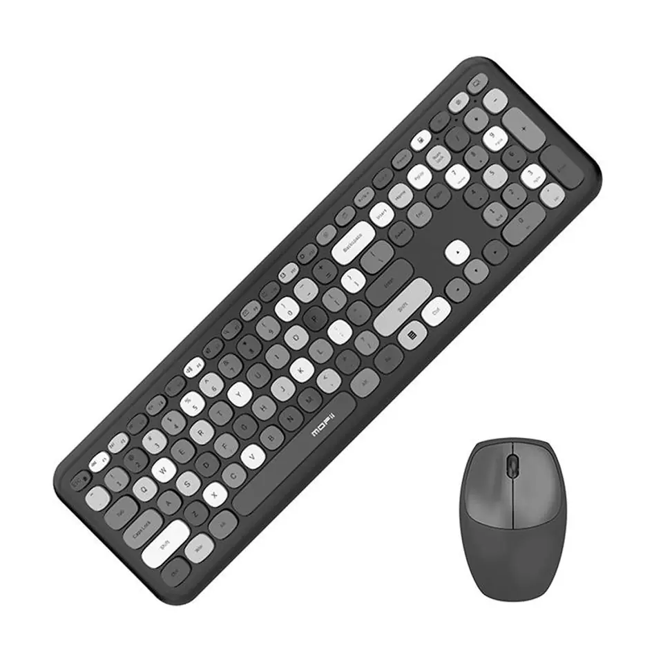 ⁨Bezprzewodowy zestaw klawiatura + myszka MOFII 666 2.4G (czarny)⁩ w sklepie Wasserman.eu