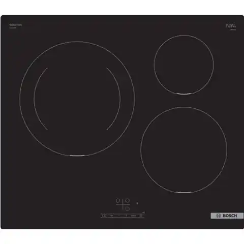⁨Bosch | PUJ611BB5E | Induction | Number of burners/cooking zones 3 | Touch | Timer | Black⁩ w sklepie Wasserman.eu