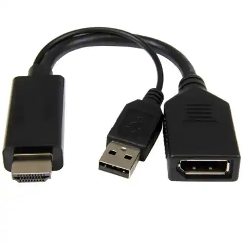 ⁨Cablexpert Active 4K HDMI to DisplayPort Adapter A-HDMIM-DPF-01 Black, HDMI to DisplayPort, 0.1 m⁩ w sklepie Wasserman.eu