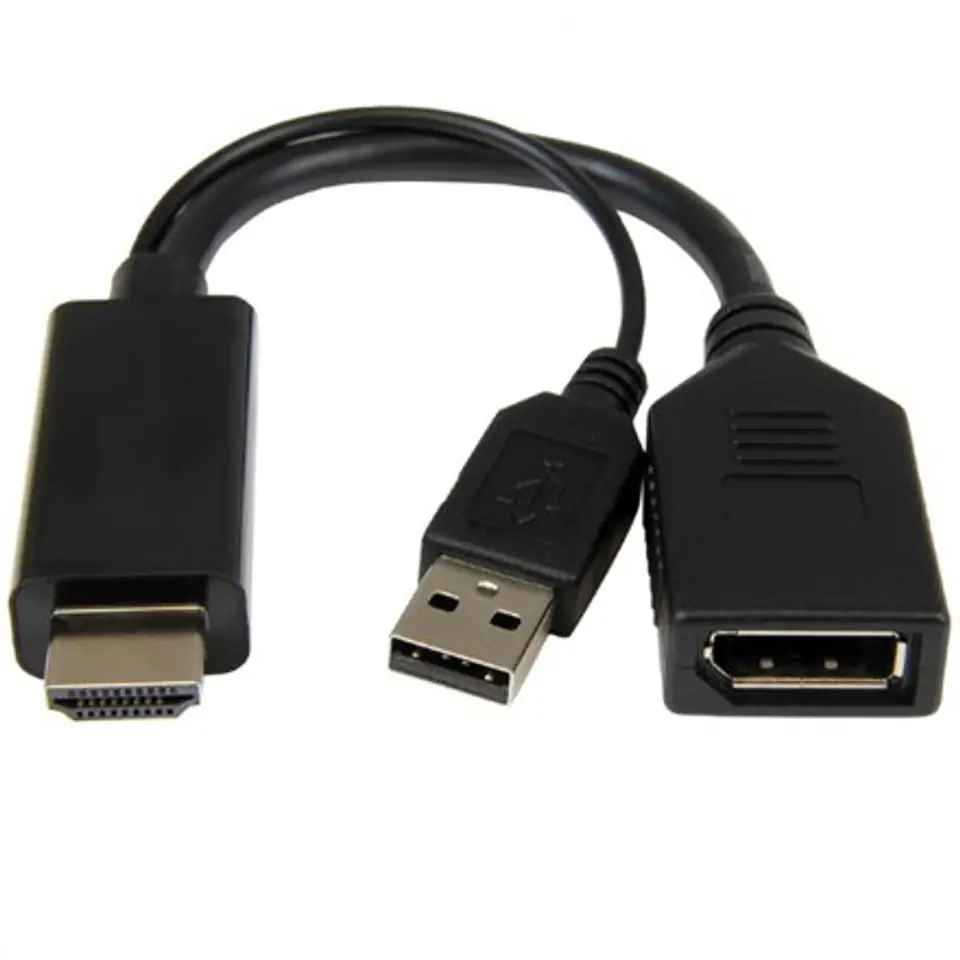 ⁨Cablexpert Active 4K HDMI to DisplayPort Adapter A-HDMIM-DPF-01 Black, HDMI to DisplayPort, 0.1 m⁩ at Wasserman.eu